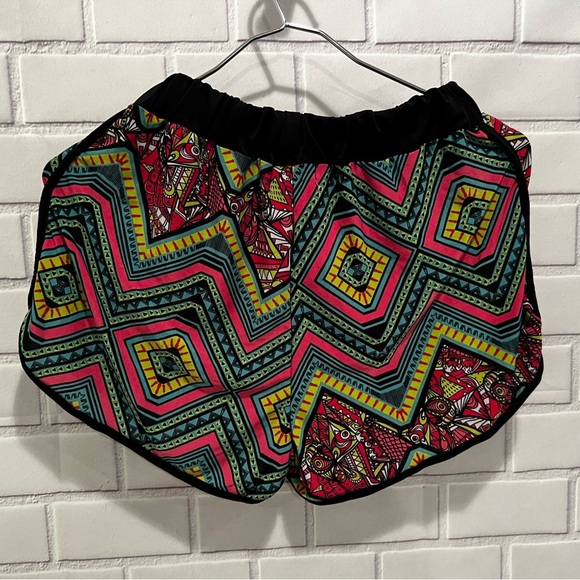 EMME JORDAN women printed elastic waist shorts/size L - Picture 4 of 6